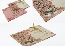 Lasercut MDF Floral Wedding Invitation Design PR 875