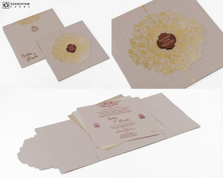 Budget Wedding Card RB 1808 Pink