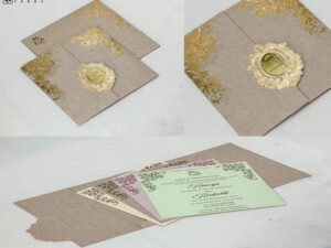 Budget Wedding Card Design RB 1902 Gold