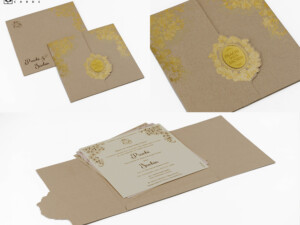 Budget Wedding Card RB 1902 Gold