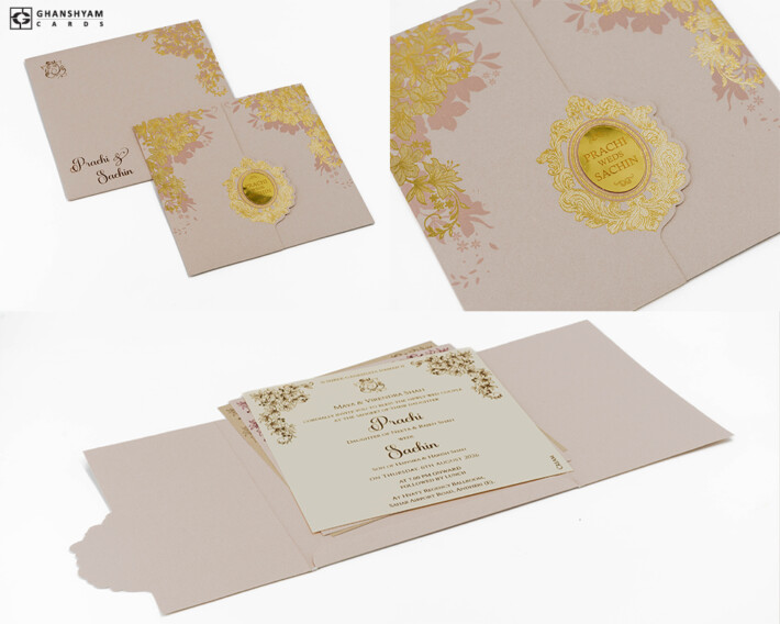 Budget Wedding Card RB 1902 Pink