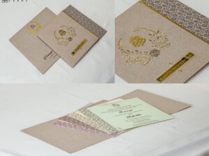 Budget Wedding Card Design RB 1906 Gold