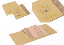 Economical Wedding Card RB 1906 Gold
