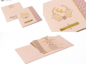 Economical Wedding Card RB 1906 Pink