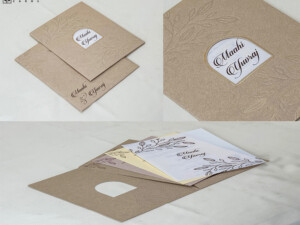 Modern Budget Wedding Card RB 2003 Gold