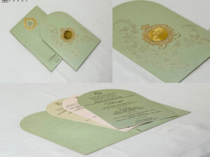 Door Shaped Wedding Card RB 2019 Green