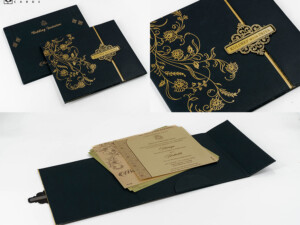 Muslim Padded Invitation Card Design RB 2064 Blue