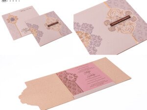 Designer Budget Wedding Card RB 2259 Cream