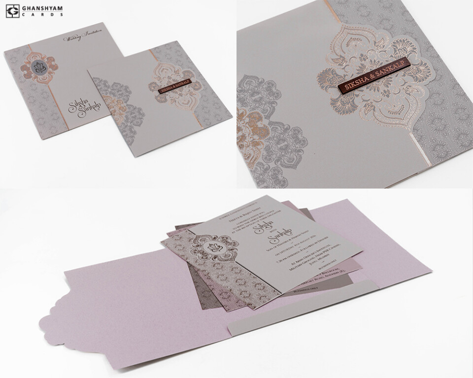 Budget Wedding Card RB 2259 Grey
