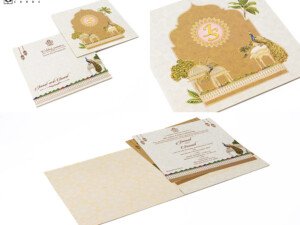Peacock Theme Budget Wedding Card RB 2262