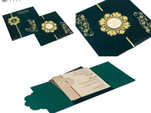 Designer Budget Wedding Card RB 2354 Blue