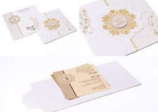 Designer Budget Wedding Card RB 2354 White