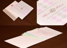 Designer Wedding Card RN 2507 PINK
