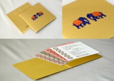 Elephant Theme Budget Wedding Card RN 2537
