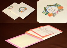 Parrot Theme Budget Wedding Card RN 2539