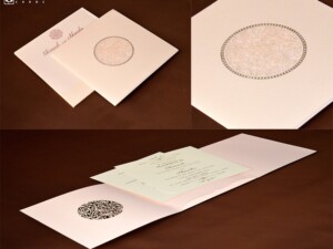 Laser Cut Wedding Card Design RN 2706 BEIGE