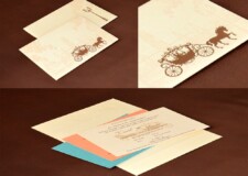 Chariot Theme Wedding Card Design RN 2708 CREAM