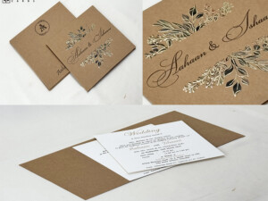 Vintage Floral Wedding Card RN 2929