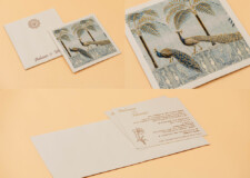 Peacock Theme Small Wedding Card RN 3020