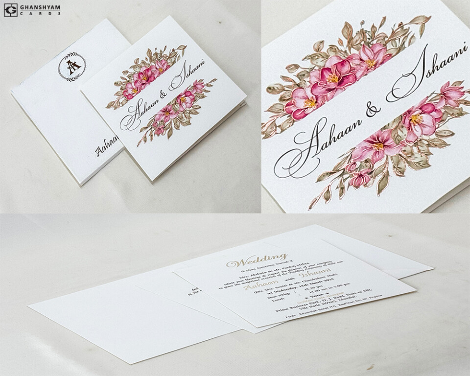 Floral Wedding Card RN 3032