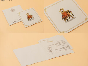 Elephant Theme Small Wedding Card RN 3033