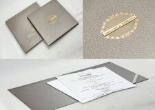 Elegant Padded Wedding Card RN 3058 Rust