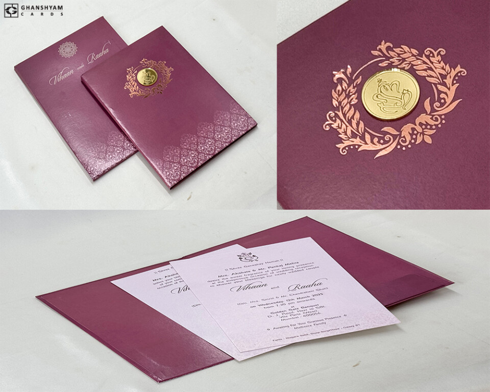 Budget Padded Wedding Card Design RN 3064