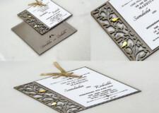 Love Birds MDF Laser Cutting Wedding Card RN 3085