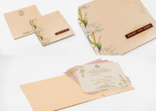 Floral Theme Wedding Card Design RN 3128 PEACH