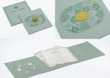 Floral Theme Laser Cut Wedding Card Design RN 3129 PISTA