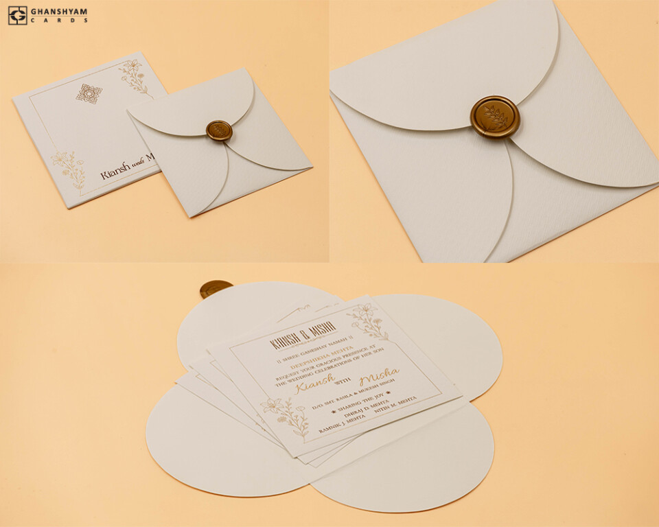 Designer 4 Fold Wedding Card RN 3130