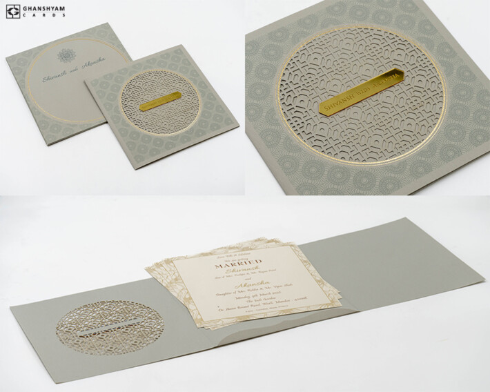 Laser Cut Wedding Card RN 3154 ASH