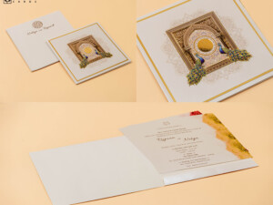 Peacock Theme Wedding Card RN 3176