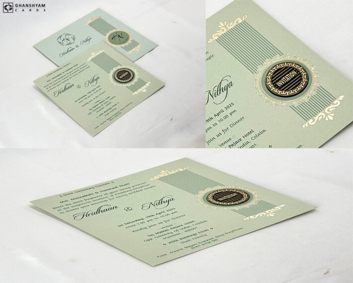 Engagement OR Anniversary OR Vastupujan Invitation Card RN 617 Pista