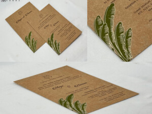 Banana Leaf Theme Engagement OR Anniversary OR Vastupujan Invitation Card RN 623