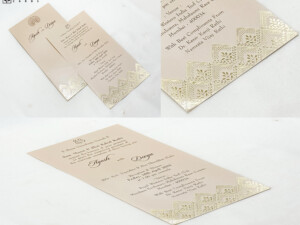 Engagement OR Anniversary OR Vastupujan Invitation Card RN 712 Cream