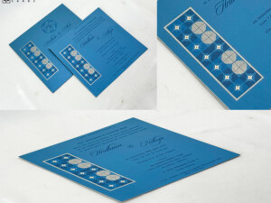 Engagement OR Anniversary OR Vastupujan Invitation Card RN 715 Blue