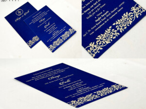 Engagement OR Anniversary OR Vastupujan Invitation Card RN 720 Blue