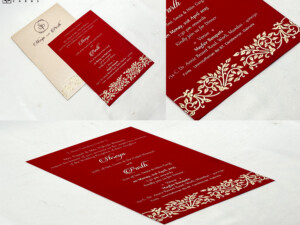 Engagement OR Anniversary OR Vastupujan Invitation Card RN 720 Red