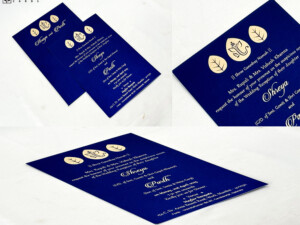 Engagement OR Anniversary OR Vastupujan Invitation Card RN 724 Blue