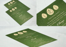 Engagement OR Anniversary OR Vastupujan Invitation Card RN 724 Green