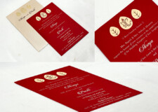 Engagement OR Anniversary OR Vastupujan Invitation Card RN 724 Red