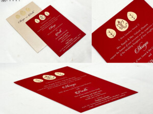 Engagement OR Anniversary OR Vastupujan Invitation Card RN 724 Red