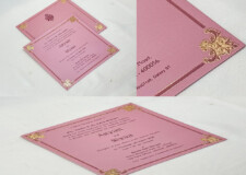 Engagement OR Anniversary OR Vastupujan Invitation Card RN 738 Wine