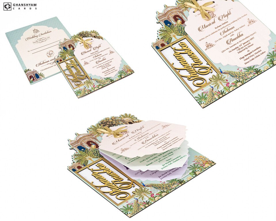 Laser Cut MDF Wedding Card RR 1007