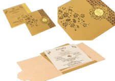 Designer Budget Wedding Card RR 1011 Gold