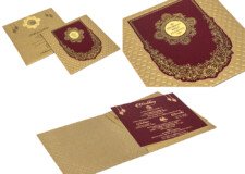 Designer Budget Wedding Card RR 1013 Gold