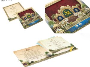 Multi Layered Designer Wedding Card RR 1061