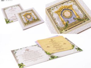 Multi Layered Designer Wedding Card RR 1062