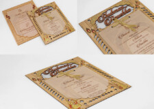 Traditional MDF Wedding Invitation Design RR 712